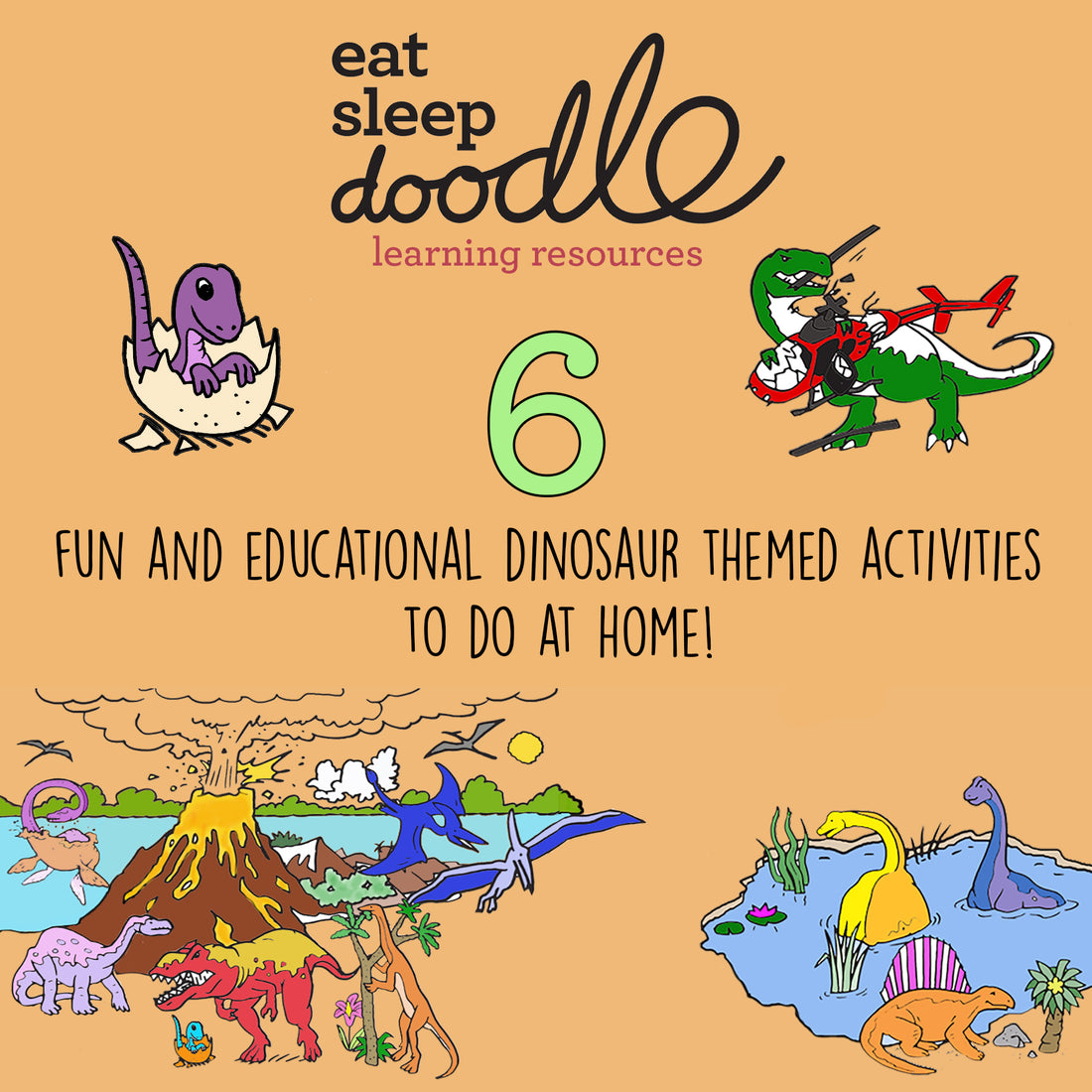 6 fun and educational dinosaur-themed activities to do at home!
