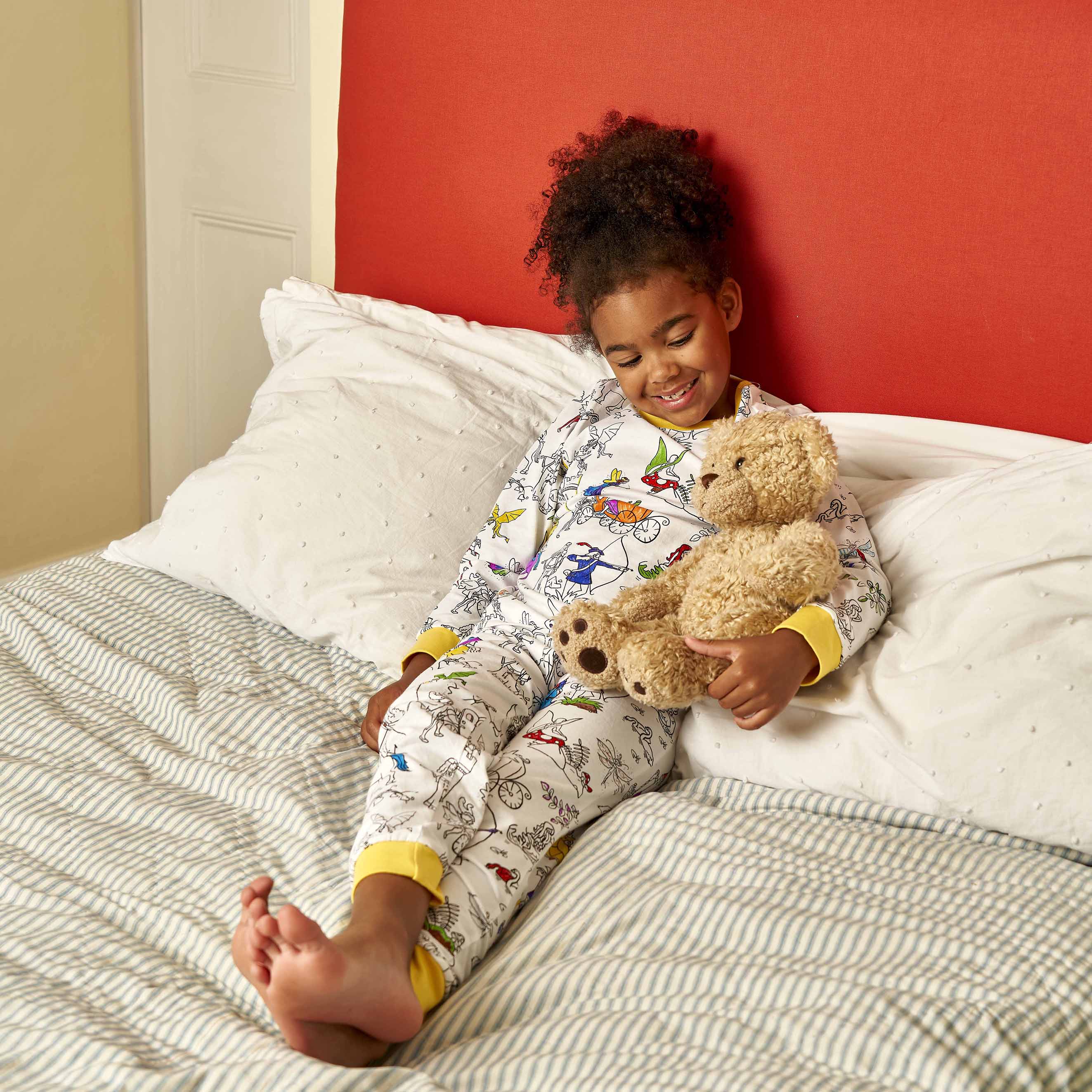 long-sleeved pyjama top and bottoms