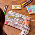 colour in & grow sunflower pencil case