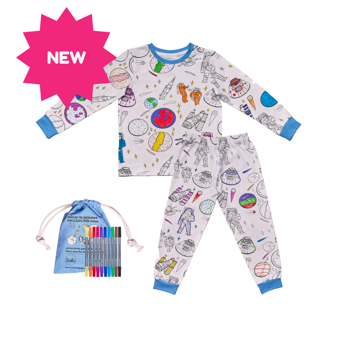 space explorer colour in pyjamas