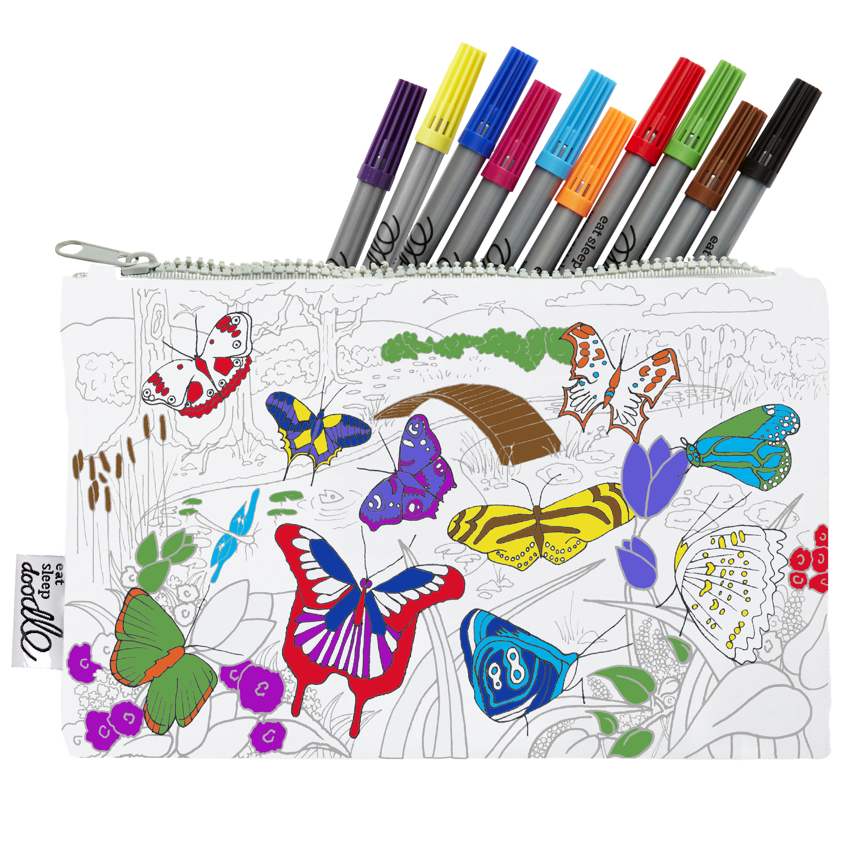 butterfly colour in pencil case