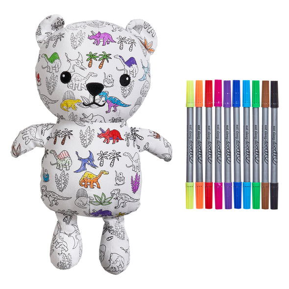 colour-in dinosaur Artie Bear