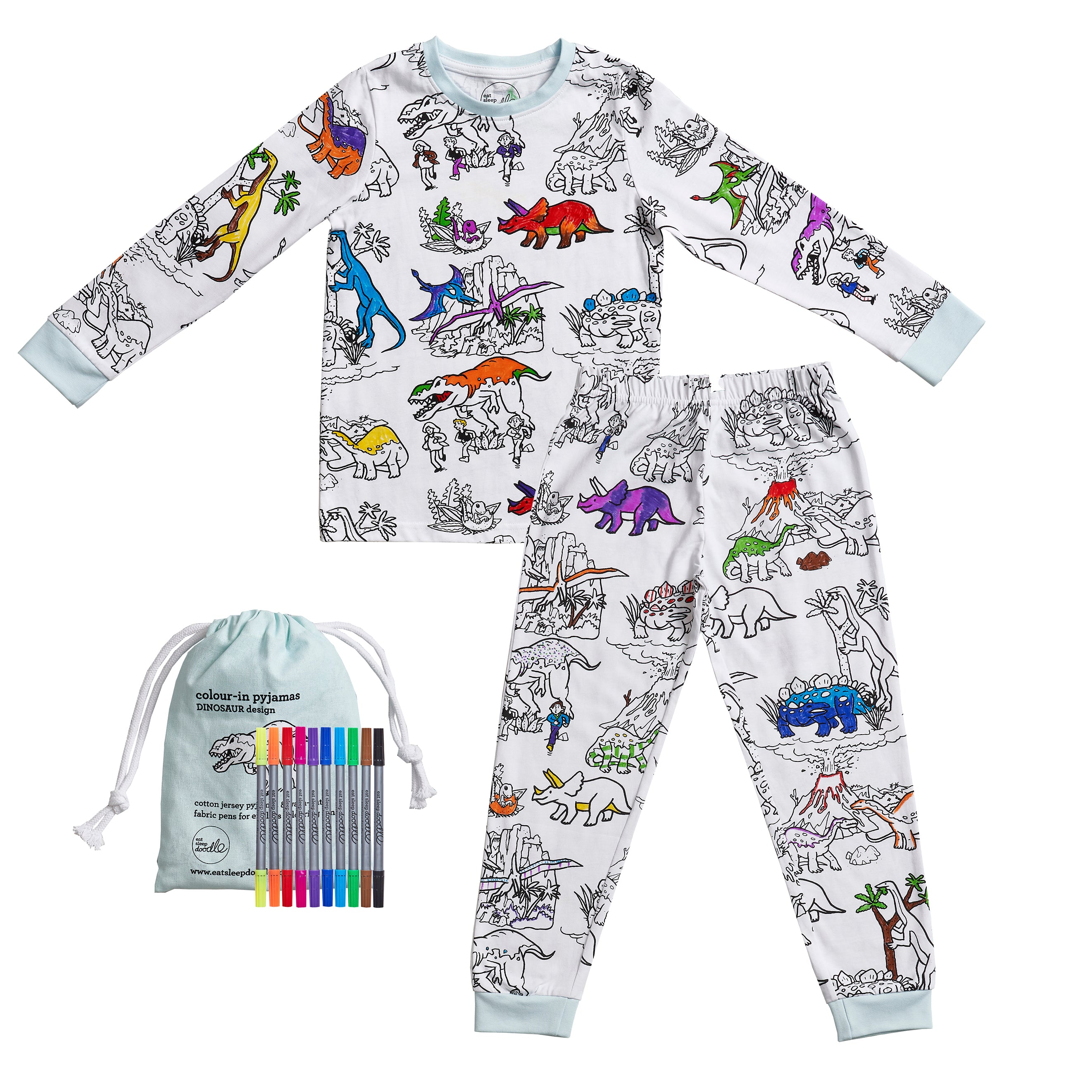 colourable pyjamas for kids
