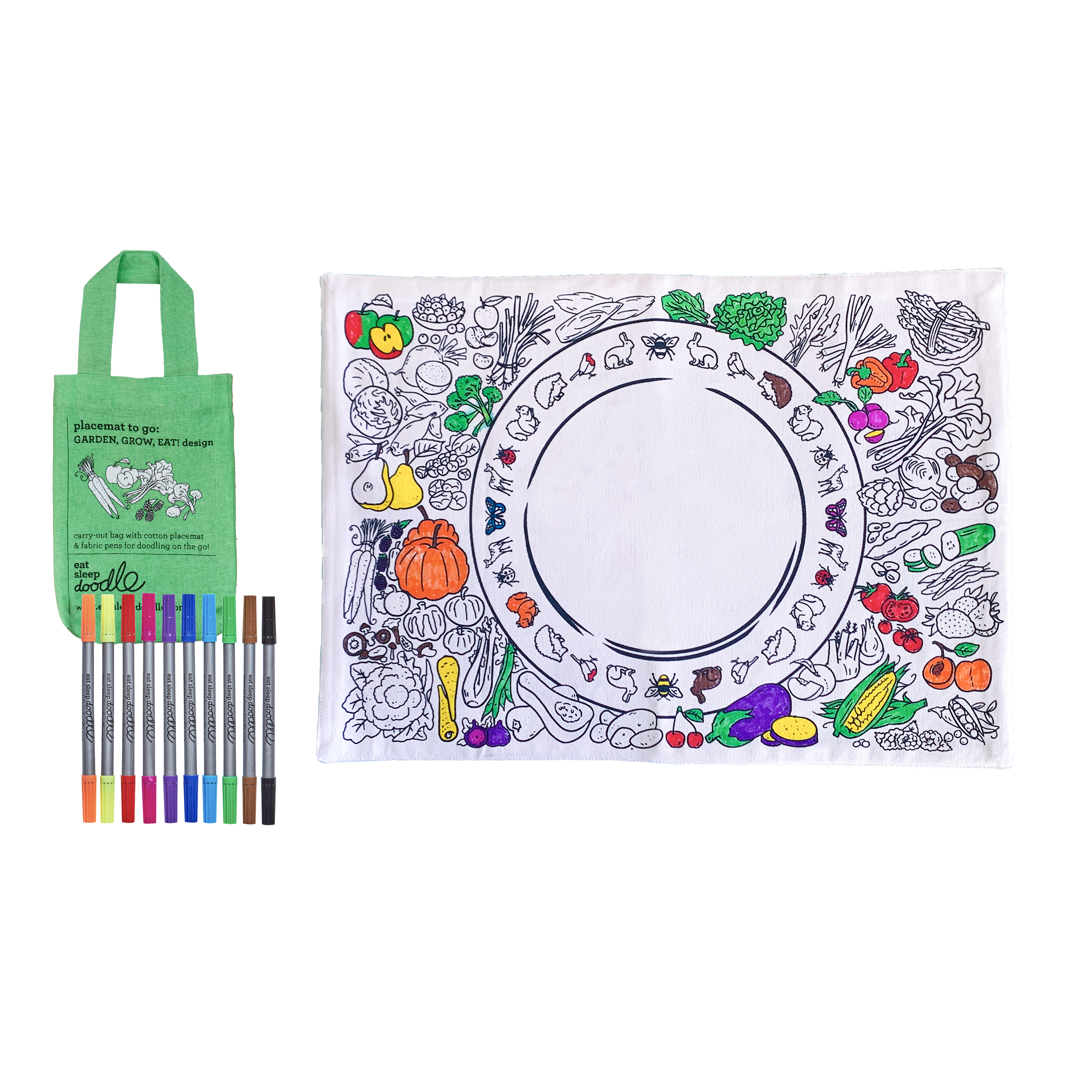 garden, grow, eat! placemat to go - party pack of 10