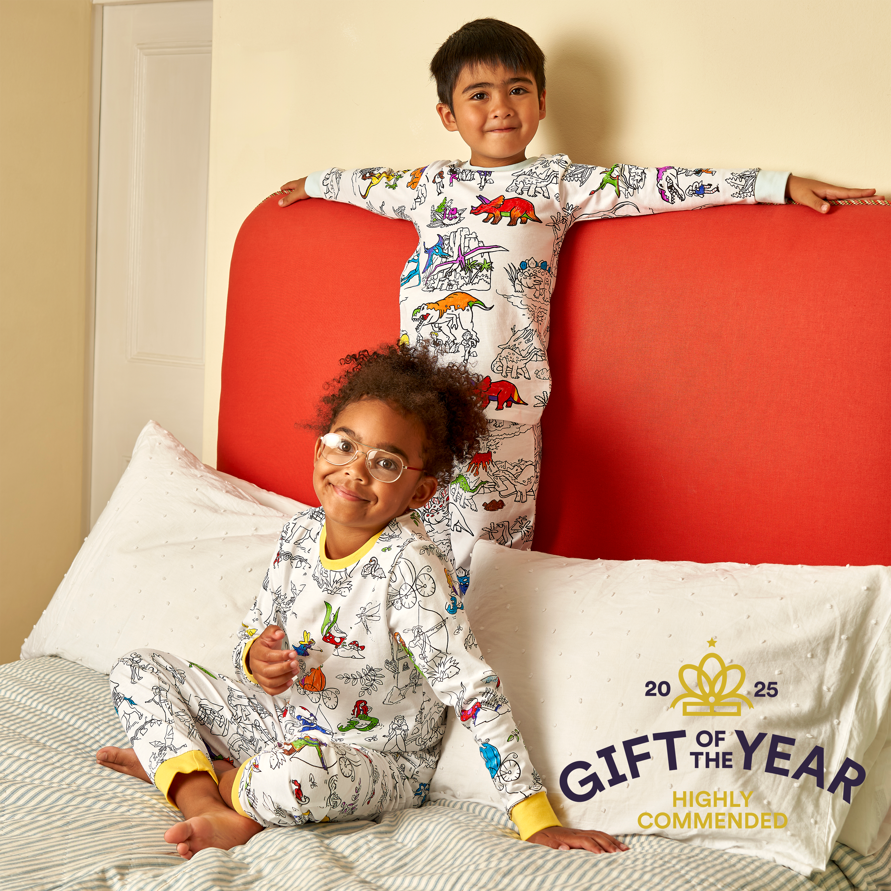 dinosaur colour in pyjamas