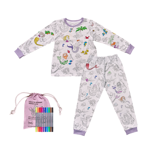 mermaid colour in pyjamas