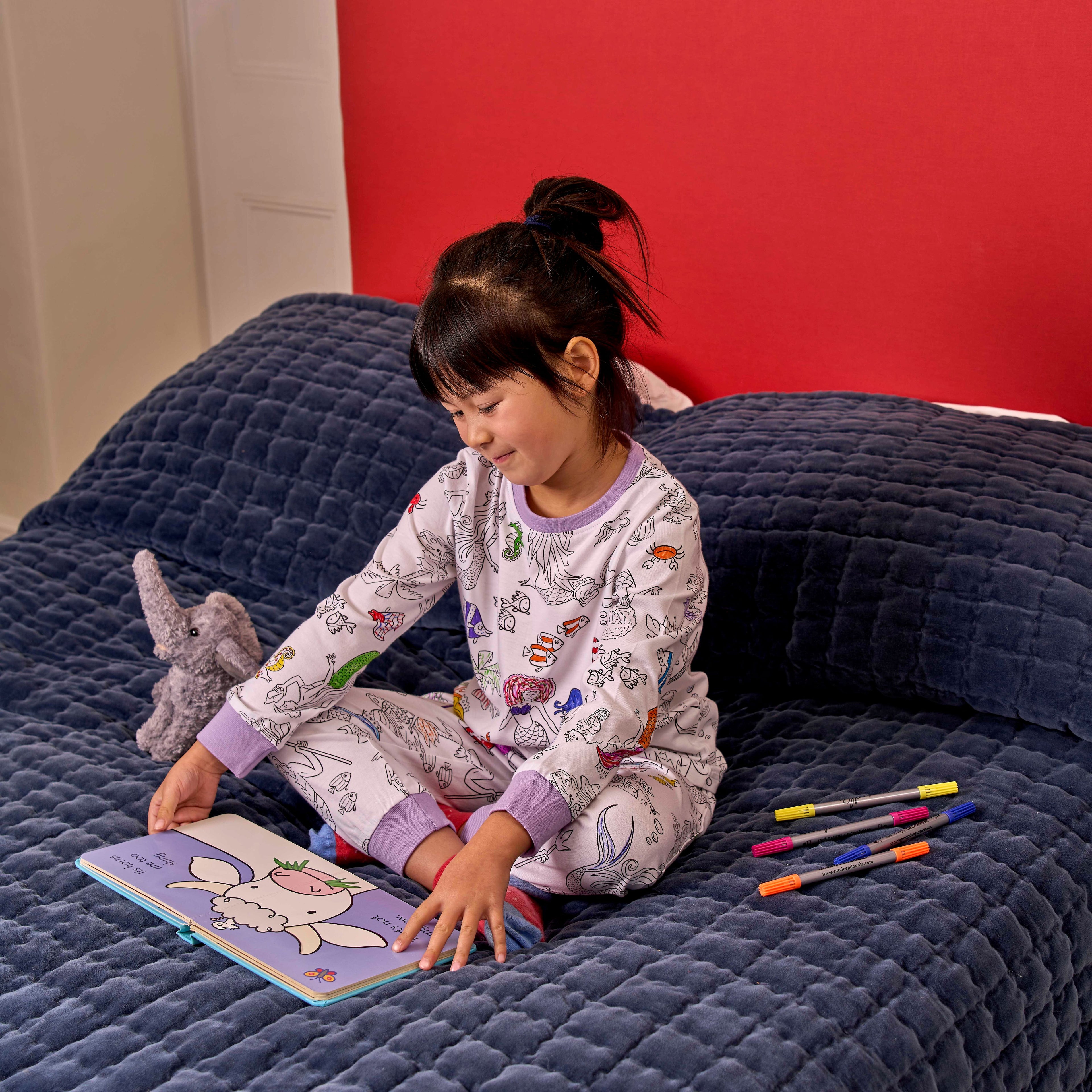 mermaid colour in pyjamas