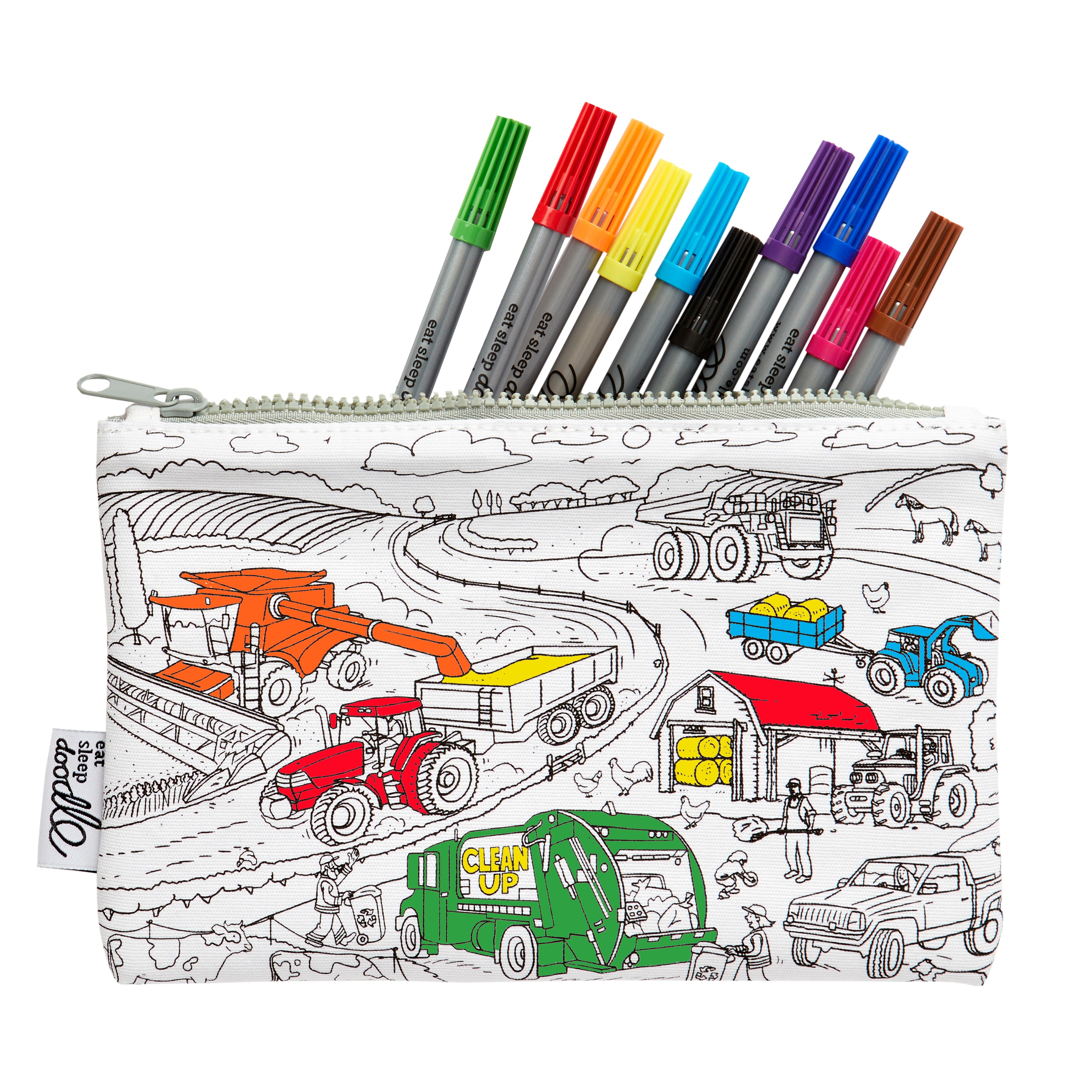 cars, trucks & tractors colour in bundle