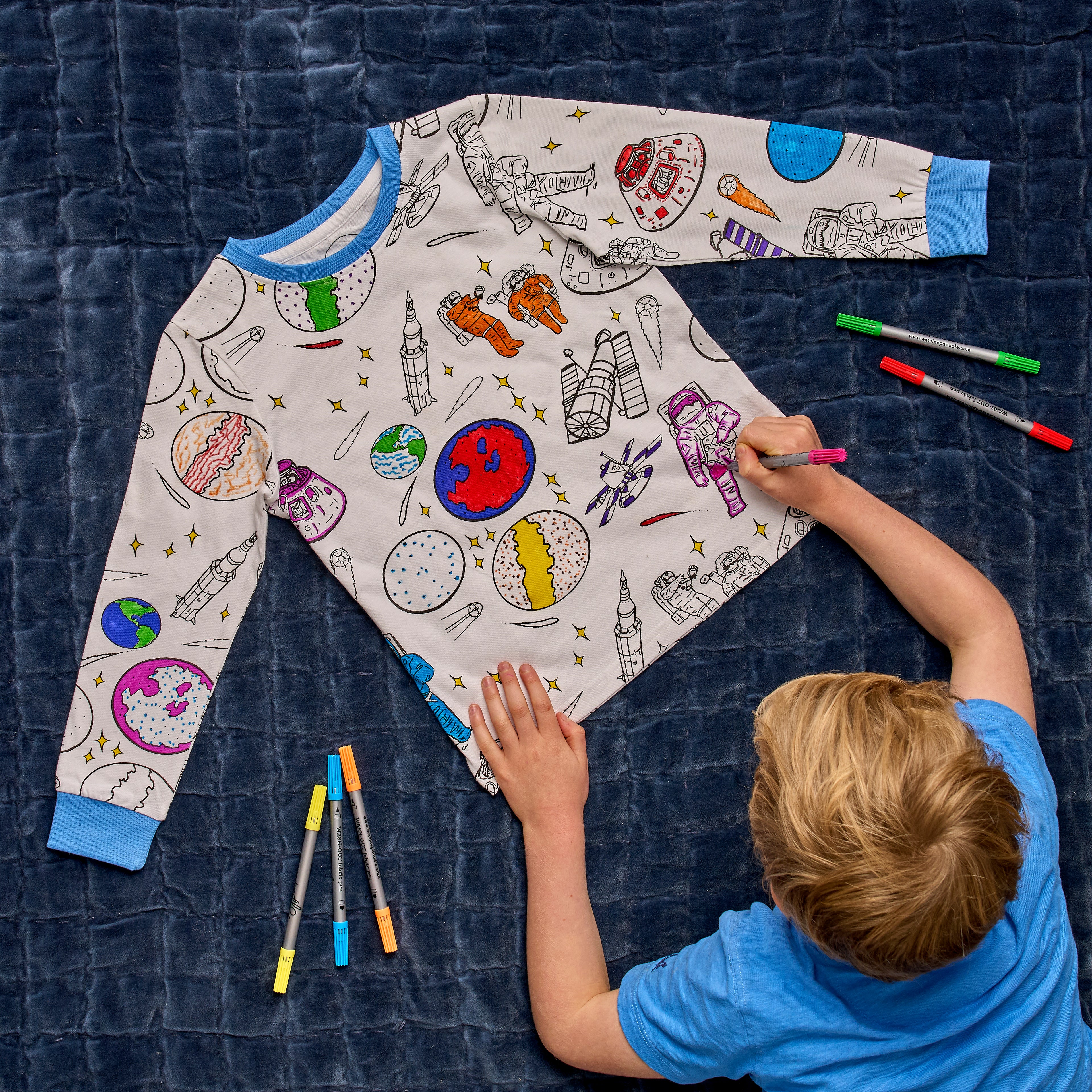 space explorer colour in pyjamas