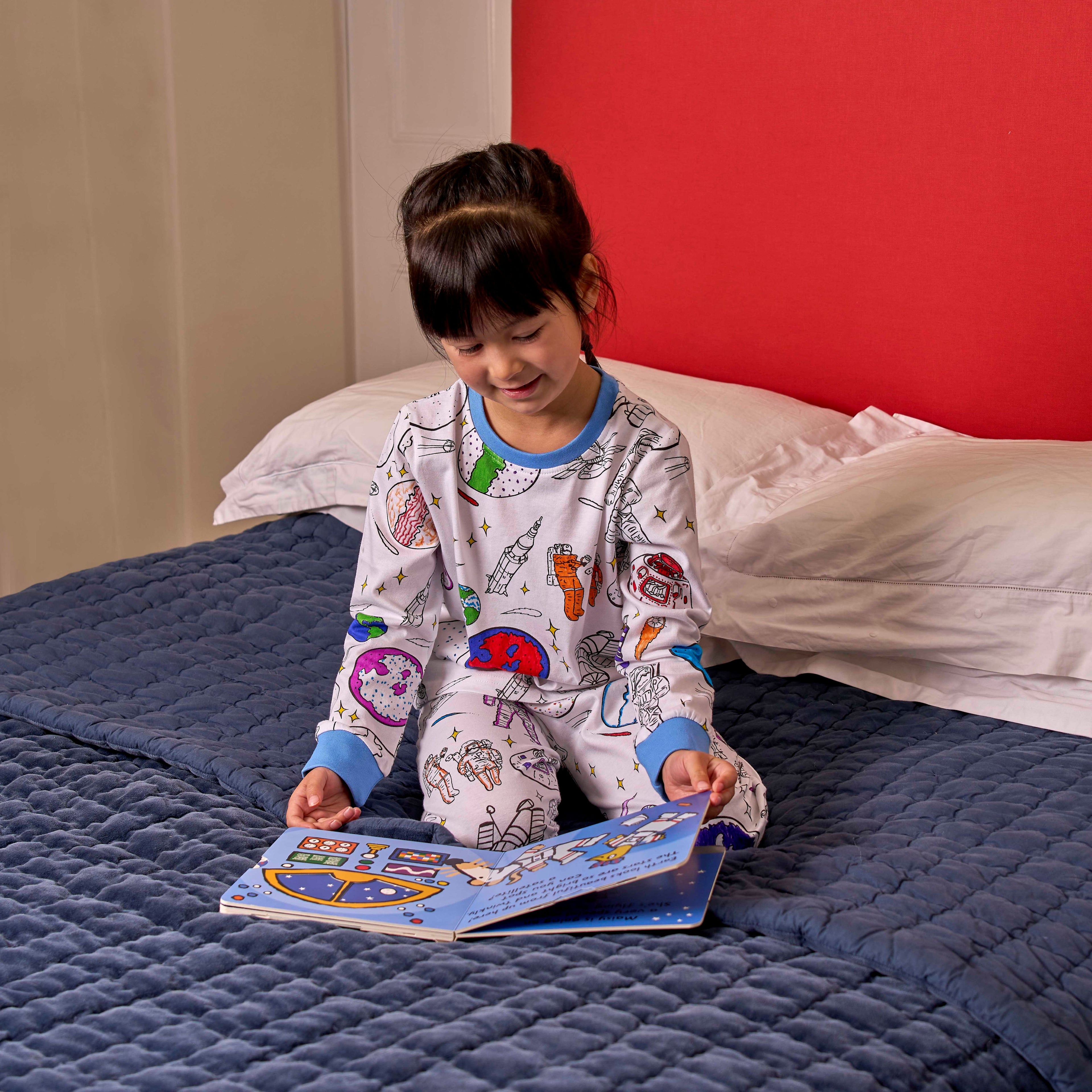 space explorer colour in pyjamas