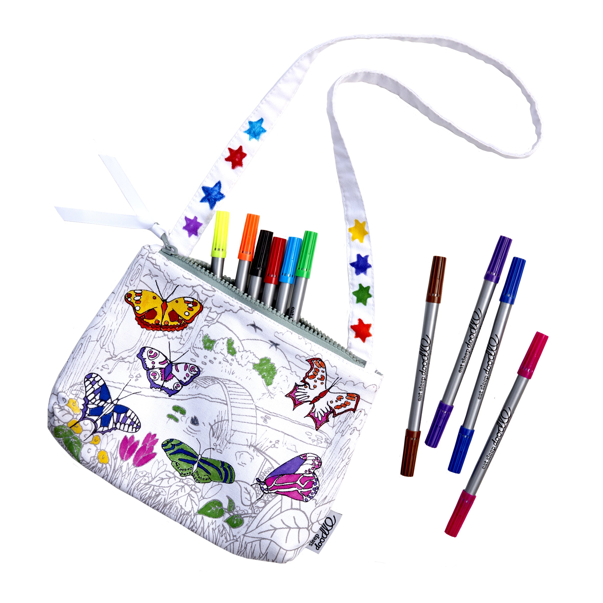 colour-in butterflies bag gift Christmas gifts for little girls